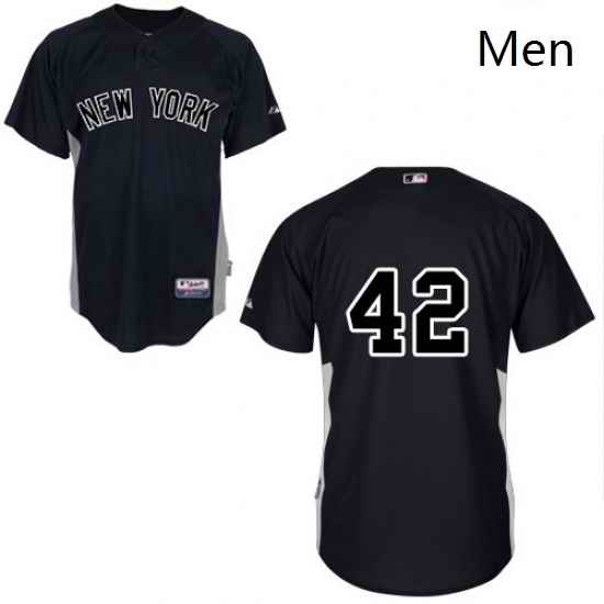 Mens Majestic New York Yankees 42 Mariano Rivera Replica Black MLB Jersey